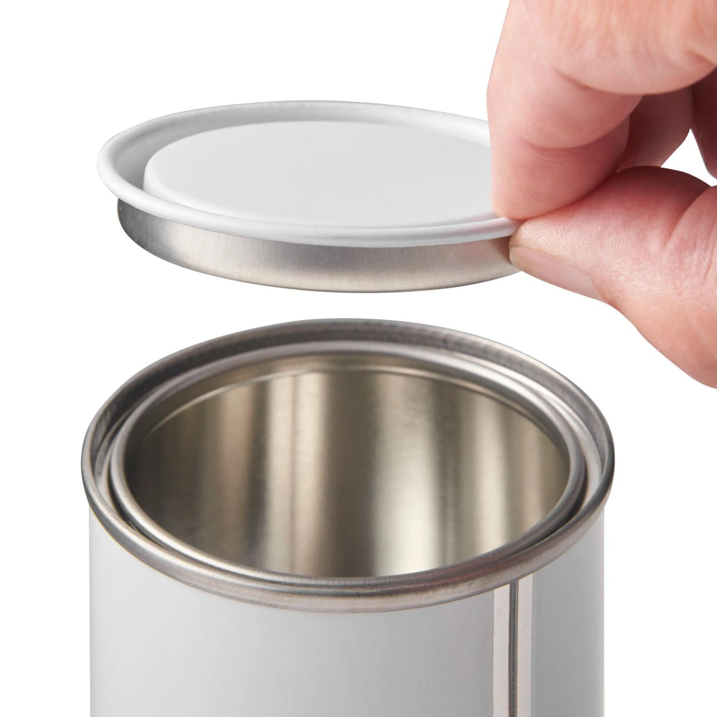 250ML Plain White Lever Lid Tin and Lid Invopak