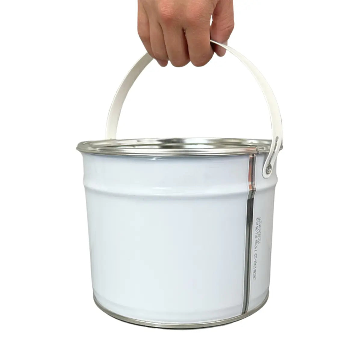 3 Litre Tinplate White Pail Plain Interior UN Approved Invopak