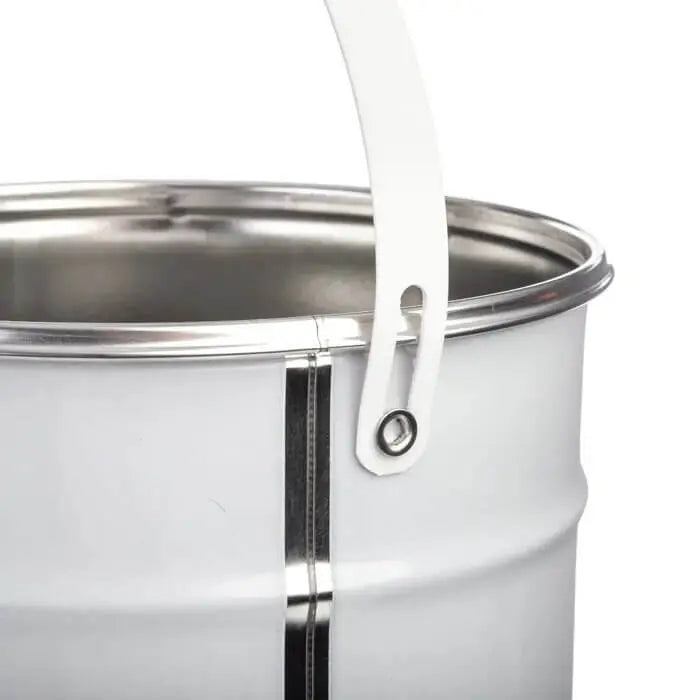 6 Litre Tinplate White Pail Plain Interior UN Approved Invopak