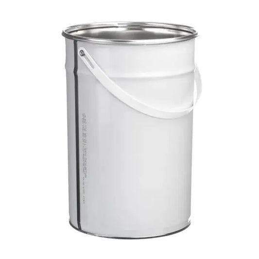 6 Litre Tinplate White Pail Plain Interior UN Approved Invopak
