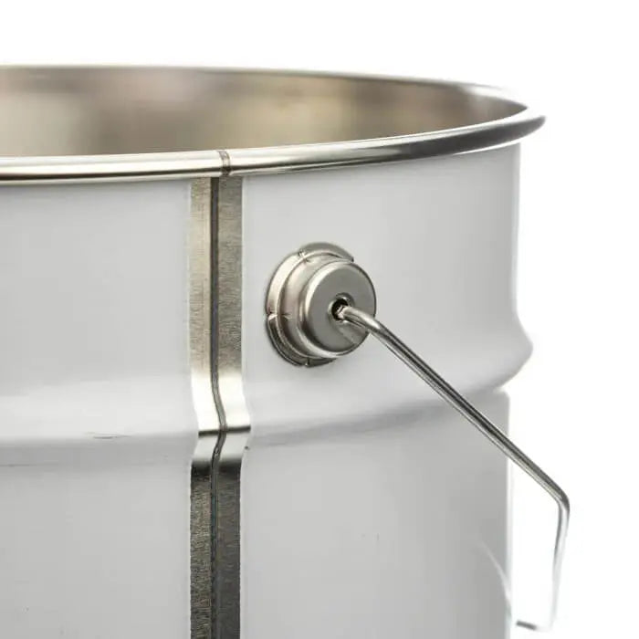 11 Litre Tinplate White Pail Plain Interior UN Approved Invopak