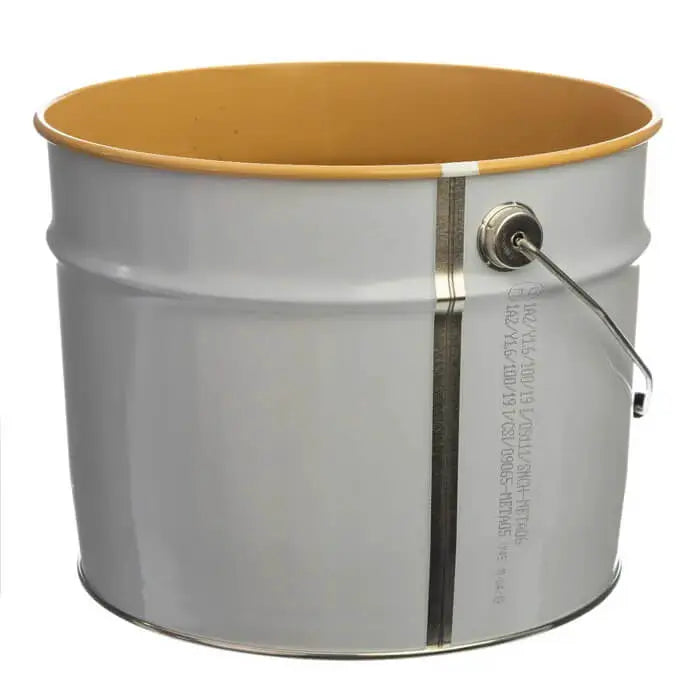 12 Litre Tinplate White Pail Lacquered Interior UN Approved Invopak