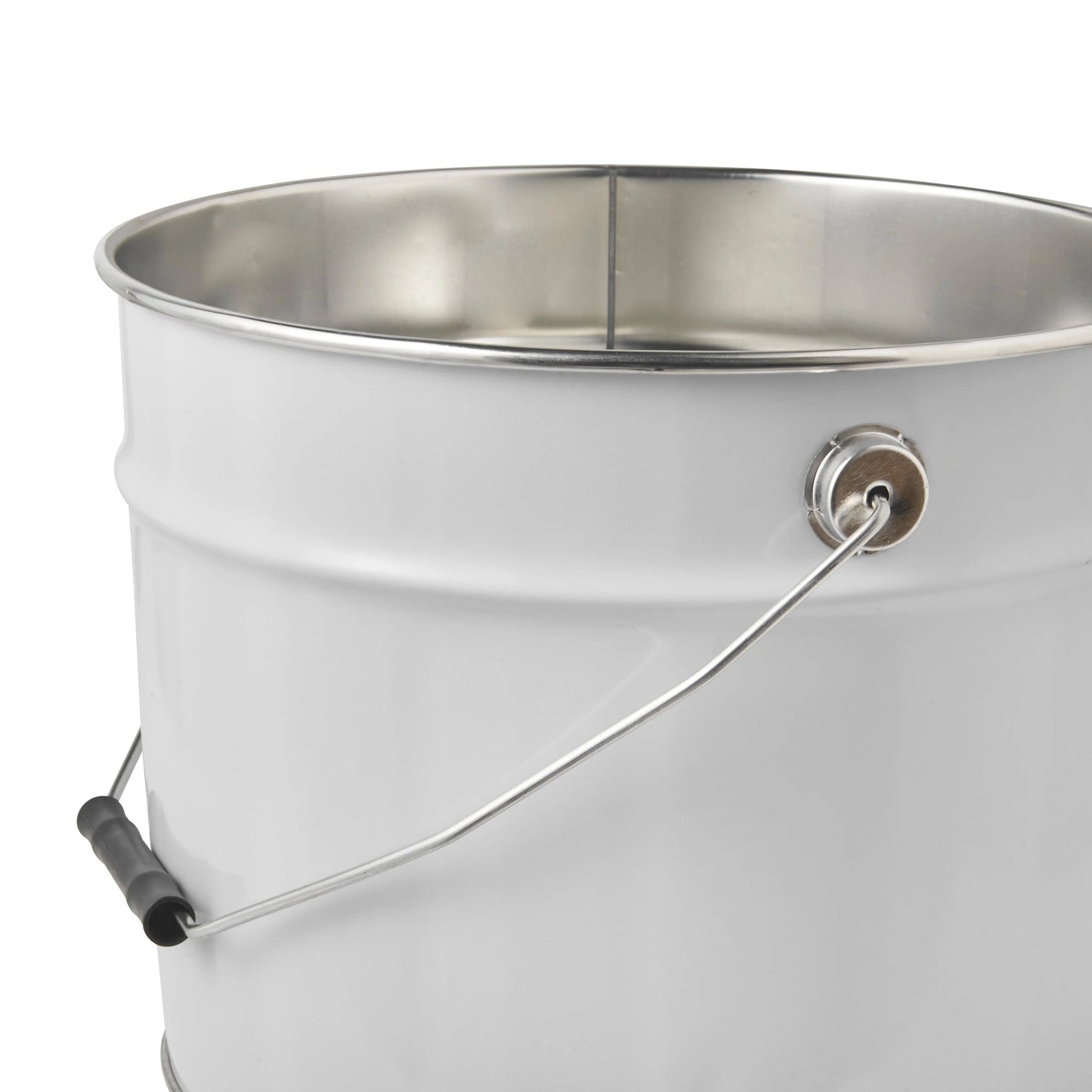 12 Litre Tinplate White Pail Plain Interior UN Approved Invopak