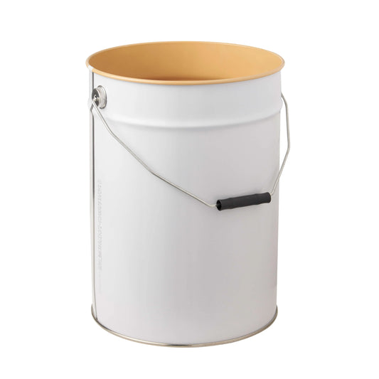 21 Litre Tinplate White Pail Laquered Interior UN Approved 285mm Neck Invopak