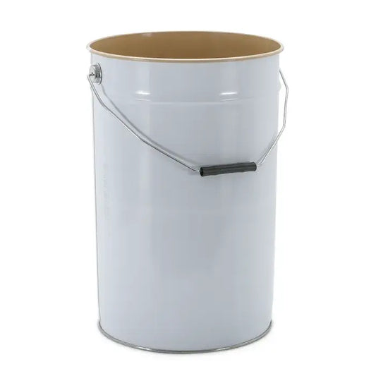 25 Litre Tinplate White Pail Lacquered Interior UN Approved Invopak