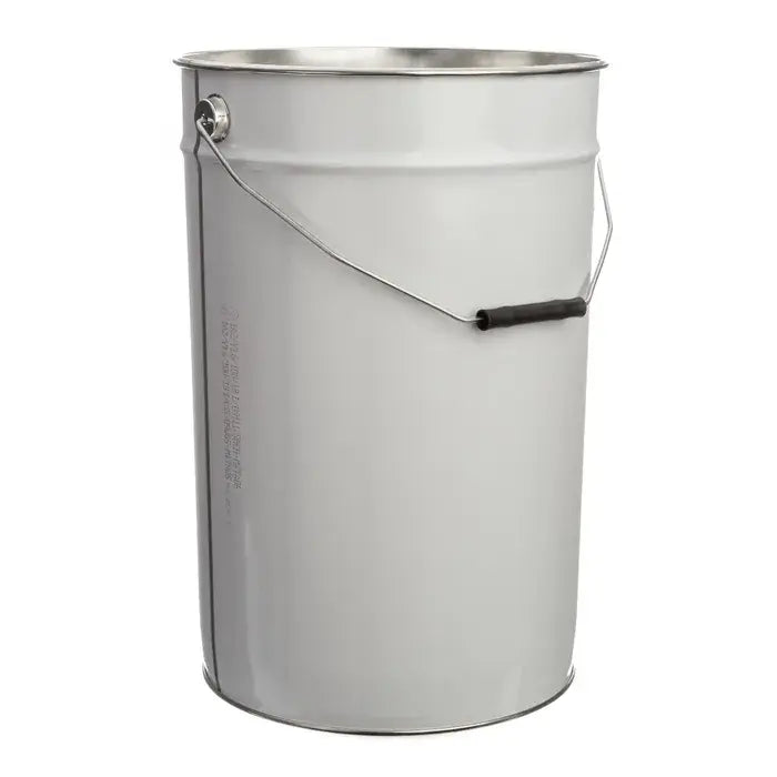 25 Litre Tinplate White Pail Plain Interior UN Approved Invopak
