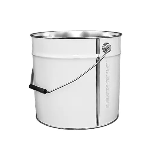 15 Litre White Tinplate Pail Plain Interior UN Approved Invopak