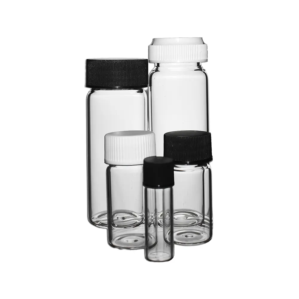 7ml Squat Clear Glass Vial Screw Neck Invopak
