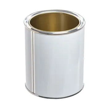 750ml Lacquered White Lever Lid Tin Invopak