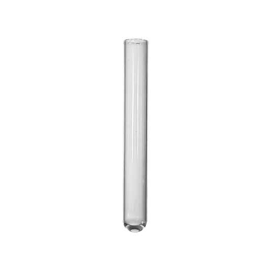 10mm x 75mm Borosilicate Glass Test Tube Rimless Plain