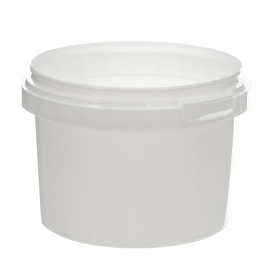 155ml White Plastic Tamper Evident Tub