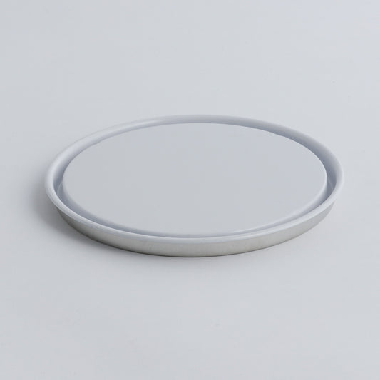 2.5L LID WHITE/PLAIN FOR LEVER LID TIN EMB