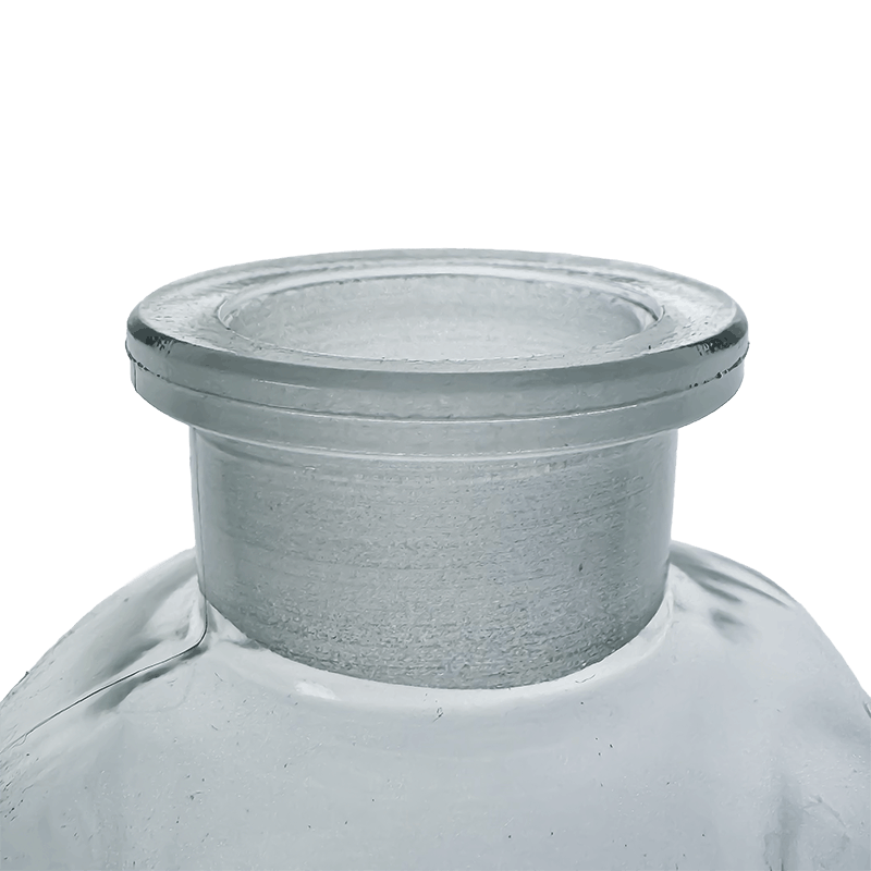 Academy 150ml Clear Reagent Square Bottle with Glass Stopper