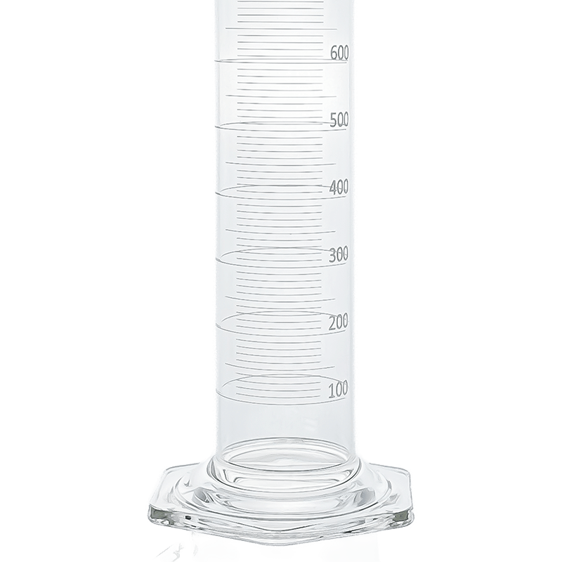 Academy measuring cylinder 1000ml hex base borosilicate glass