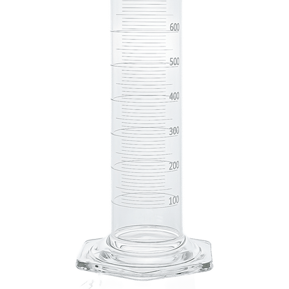 Academy measuring cylinder 1000ml hex base borosilicate glass
