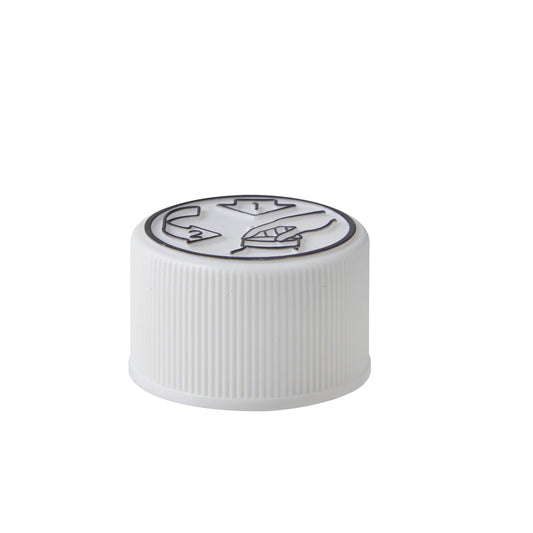 20mm PLastic White Child Resistant Cap