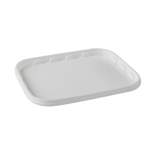 8 Litre Plastic White Square Lid