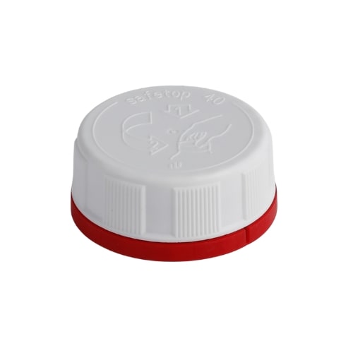 42mm Plastic White Tamper Evident Cap With Aluminium Foil Wad