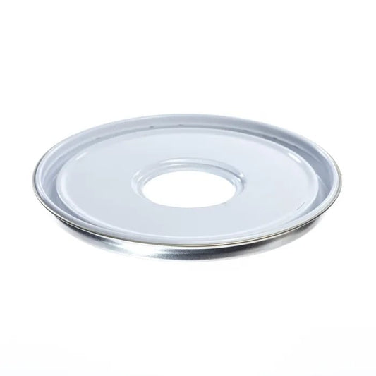 180mm Tinplate white Plain Pail Lid Flat with Hole for Bung