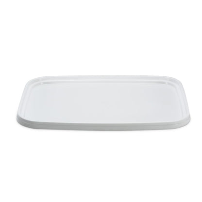 18 L Rectangle White Lid