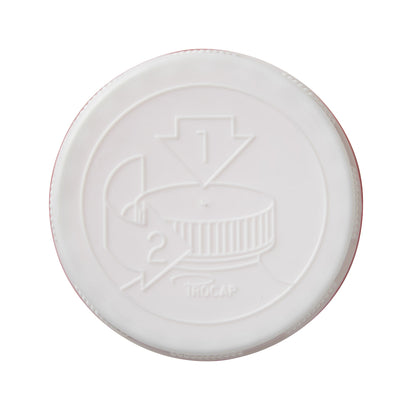 42mm Plastic White Tamper Evident Cap With Red Band