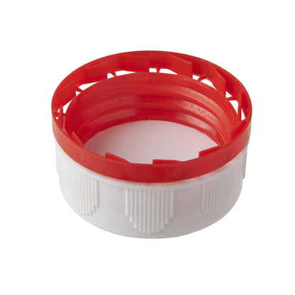 42mm Plastic White Tamper Evident Cap With Red Band