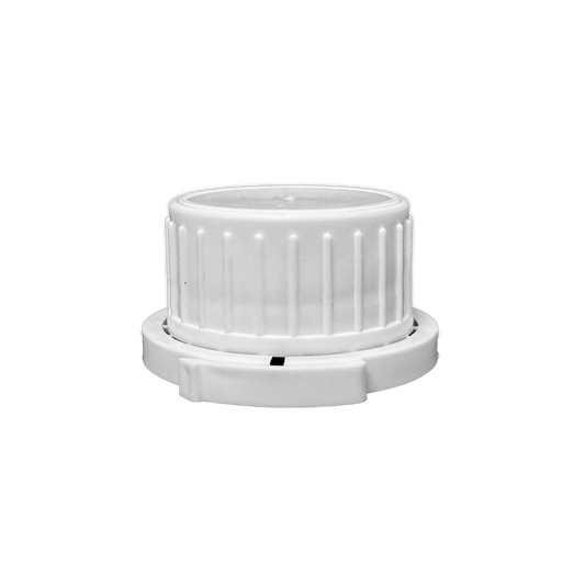 Plastic White Tamper Evident Teflon Wad Cap for System Plus 32 Tournaire Aluminium Bottles