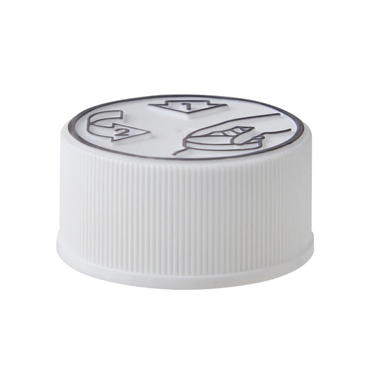 28mm Plastic White Child Resistant Cap R3