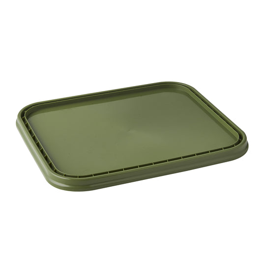 5 Litre Plastic Green Square Lid