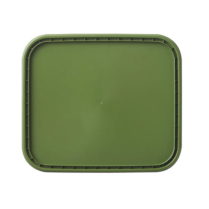 5 Litre Plastic Green Square Lid