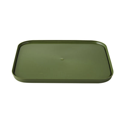 10 Litre Plastic Green Square Lid