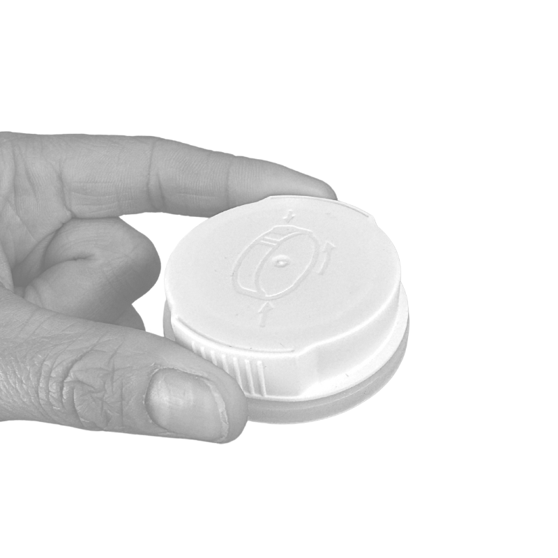 42mm Child Resistant White Plastic Fixed Spout UN Approved Rel Berg Closure