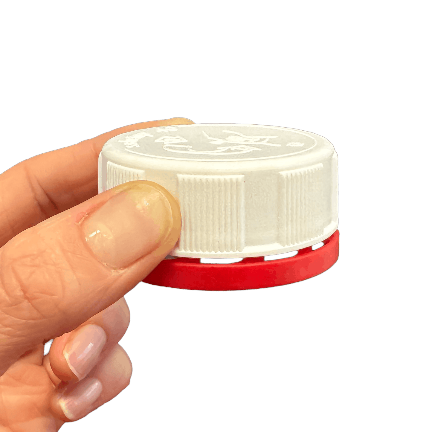 42mm Plastic White Tamper Evident Cap With Aluminium Foil Wad