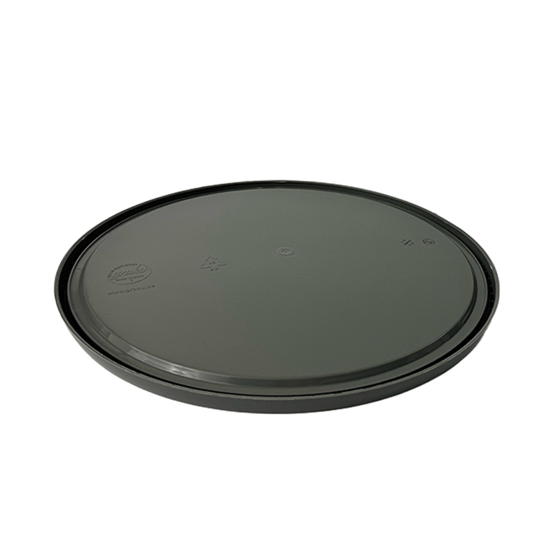 326mm Grey Recycled Plastic Round Bucket Lid Invopak