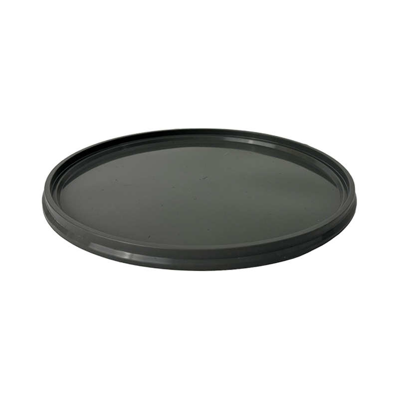 224mm Grey Recycled Plastic Round Bucket Lid Invopak