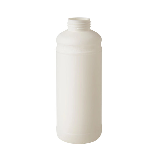 1 L Plastic White UN Approved Fluorinated Cylindrical Bottle 45mm Neck Invopak