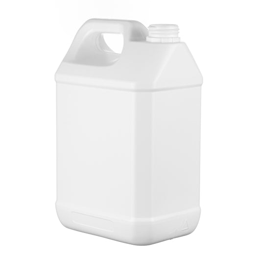 5 Litre Plastic White UN Approved Fluorinated Jerry Can with 42mm Neck