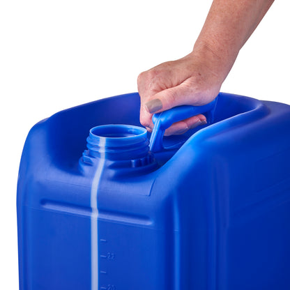 25 Litre Blue Fluorinated UN Approved Stackable Jerry Can with Visi Strip