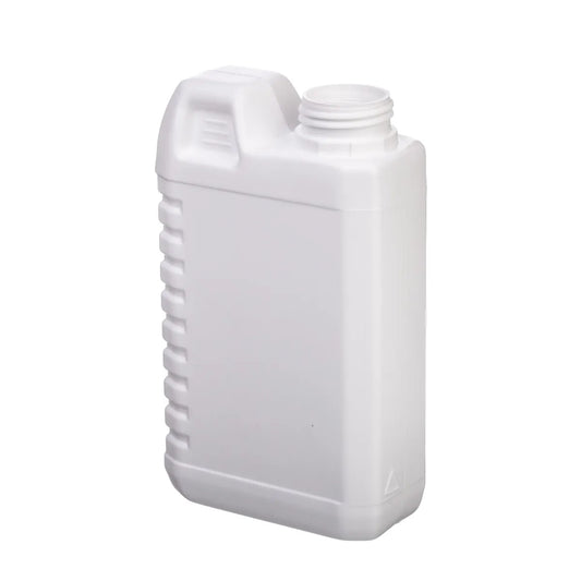 1 Litre Plastic White Fluorinated Jerry Can With 42mm Neck