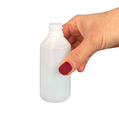 100 Ml Plastic Natural Cylindrical Bottle 20mm Neck