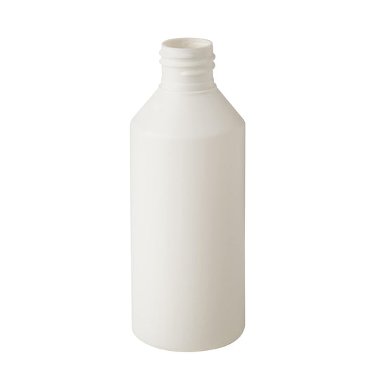 250 ML Plastic White Cylindrical Bottle 28mm Neck