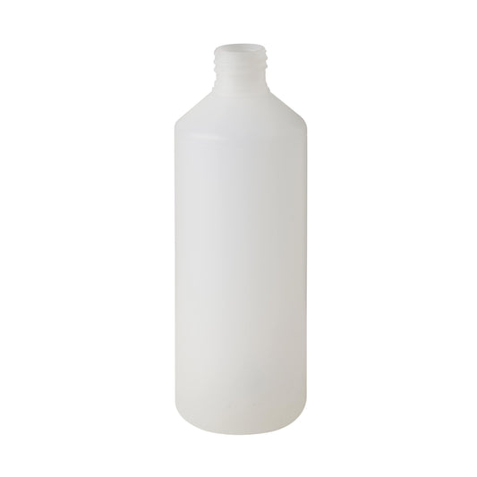 500 ML Plastic Natural Cylindrical Bottle 28mm Neck