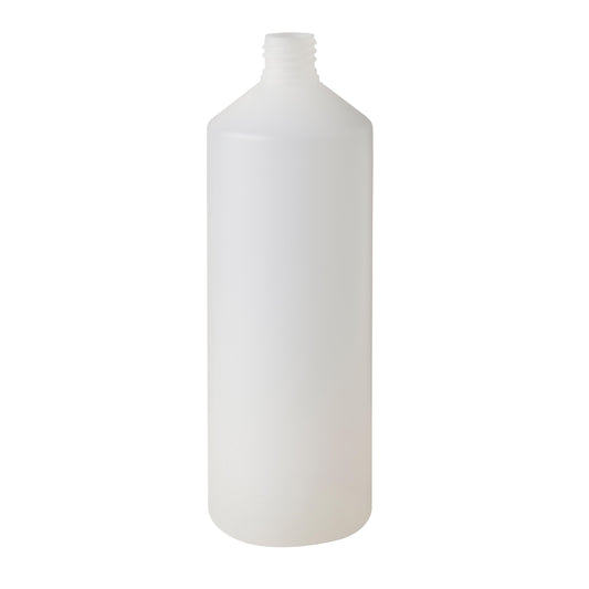 1 Litre Plastic Natural Cylindrical Bottle 28mm Neck