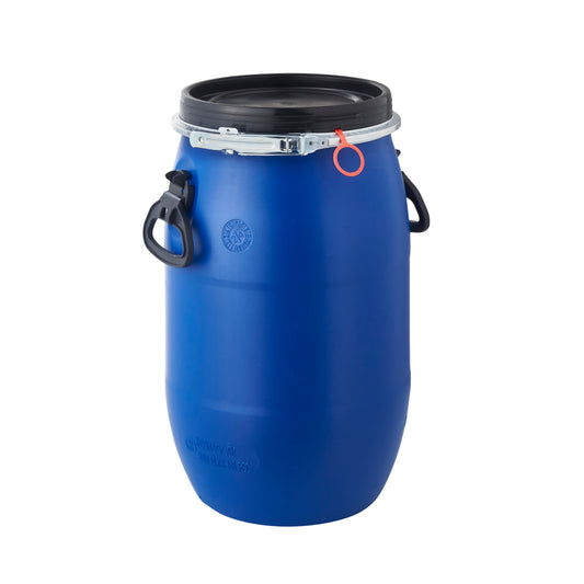 30 Litre Recycled Plastic Blue Open Top Drum UN Approved