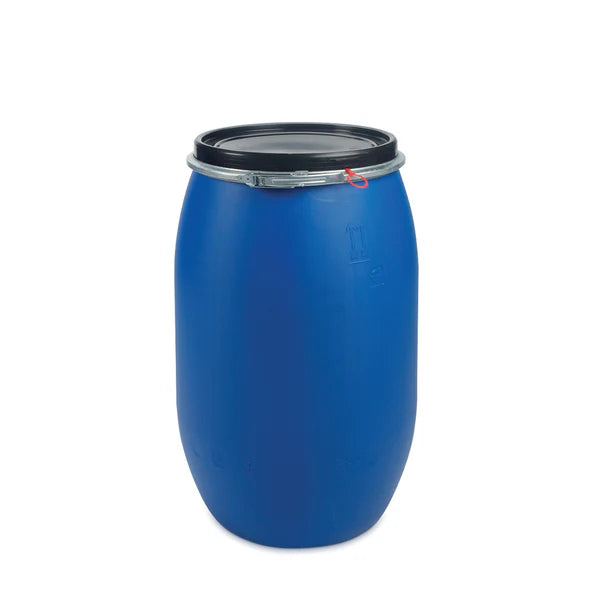 120 Litre Recycled Plastic Blue Open Top Drum UN Approved