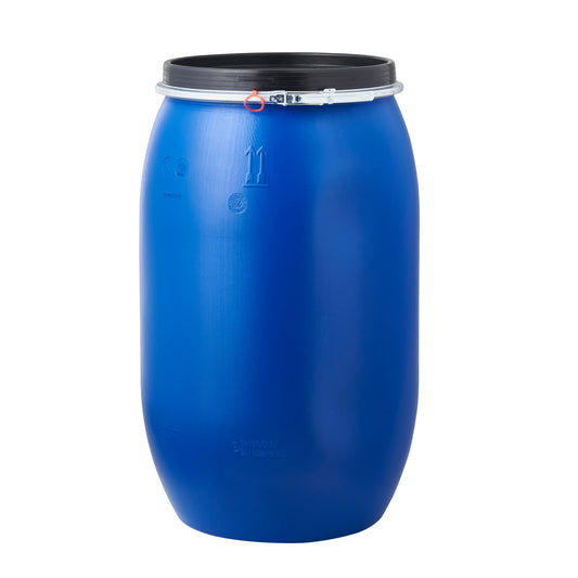 220 Litre Plastic Blue Open Top Drum UN Approved