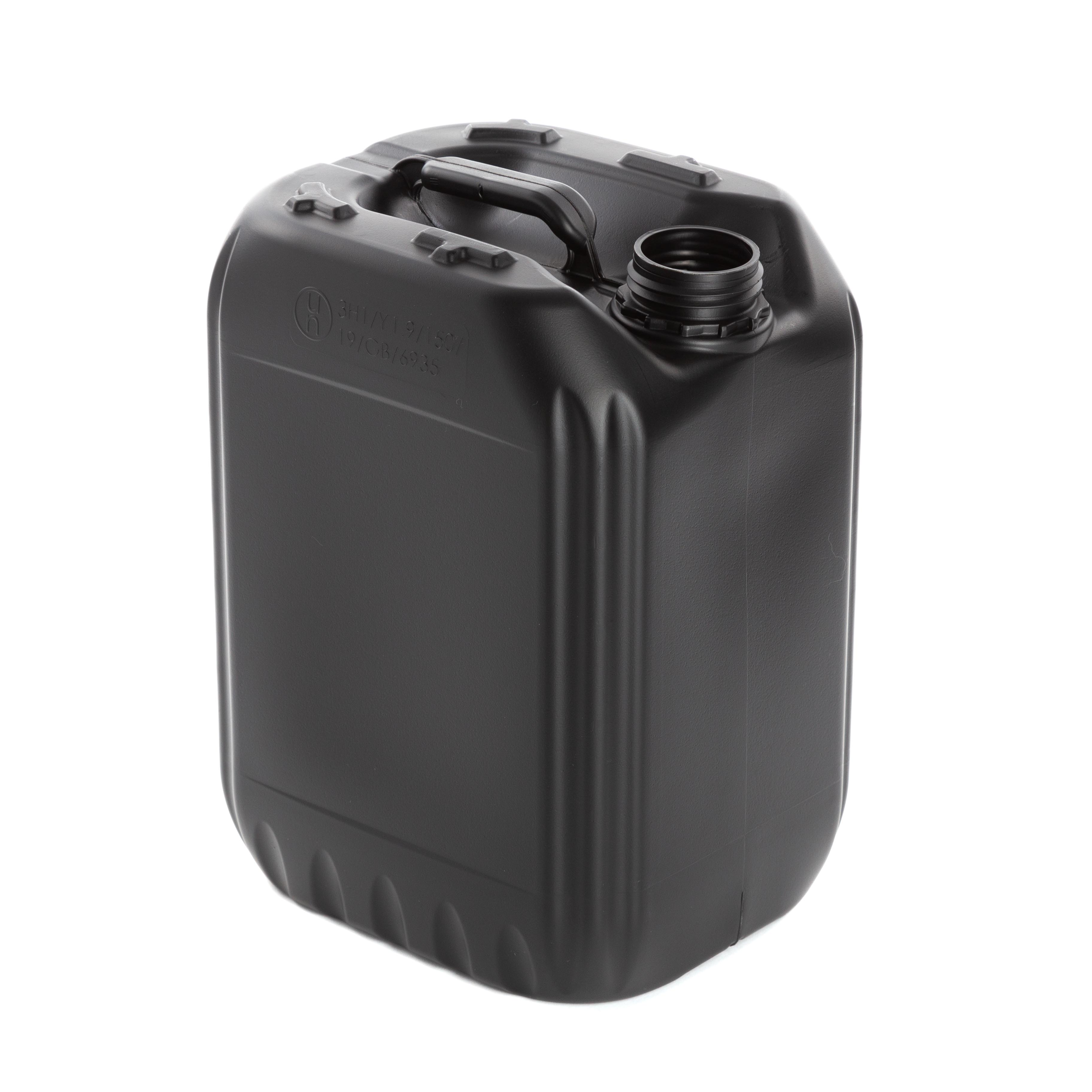 Stackable 10 Litre Plastic Black Jerry Can 51mm Neck UN | Invopak