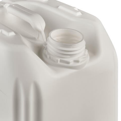 10 Litre Plastic White UN Approved Stackable Jerry Can with 51mm Neck 400g