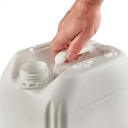 10 Litre Plastic White UN Approved Stackable Jerry Can with 51mm Neck 400g