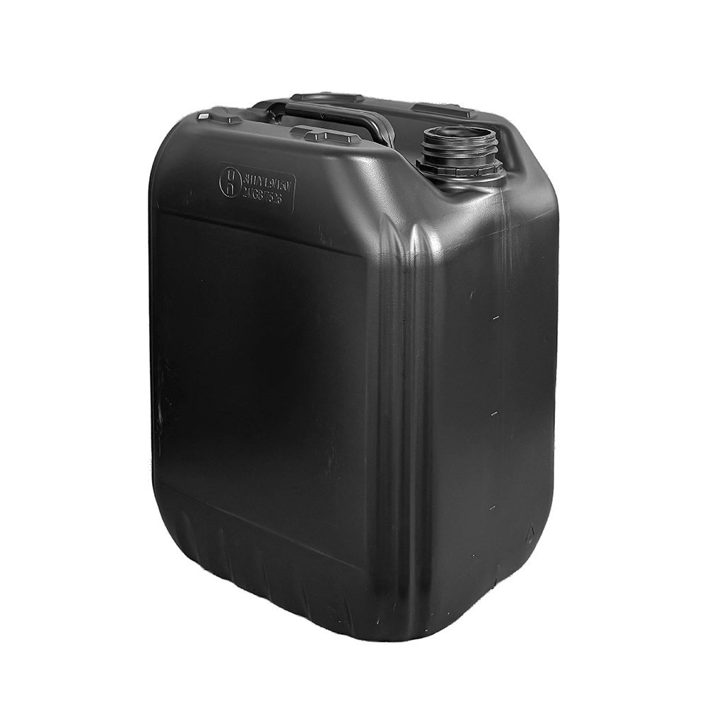 20 Litre Plastic Black UN Approved Stackable Jerry Can with 61mm Neck 800g